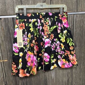 Grace Karin Black Floral Skirt